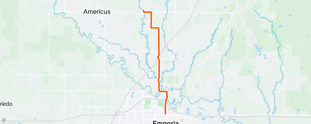 Map of the activity, Lunch Ride