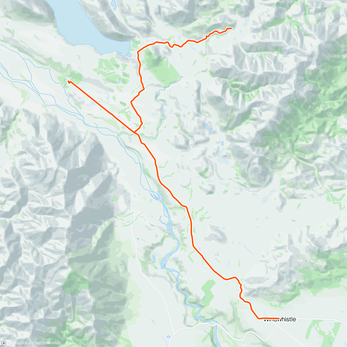 Map of the activity, ROUVY - Lake Coleridge | New Zealand