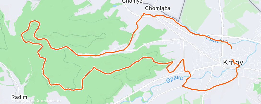 Карта физической активности (Afternoon Gravel Ride - poctivej lesní i se sněhem 👌🥶😉)