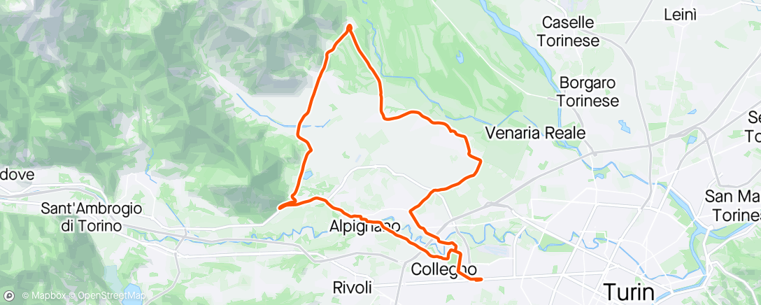 Map of the activity, Pre Giro ride