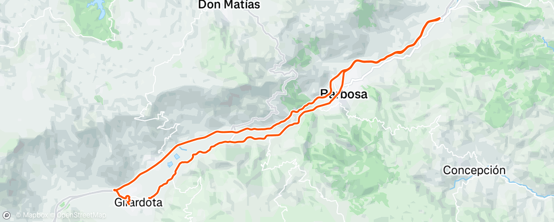 Map of the activity, Vuelta ciclista por la mañana