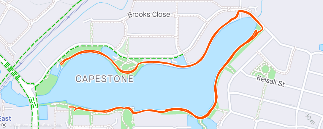 Map of the activity, Capestone parkrun