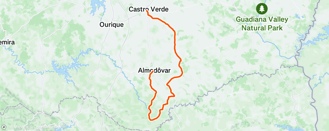 Map of the activity, Campeonato Nacional Master