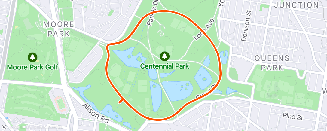 Mapa da atividade, Centennial Park