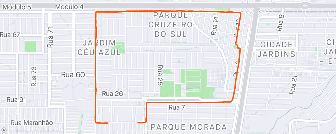 Map of the activity, Pedal Dorminical 2