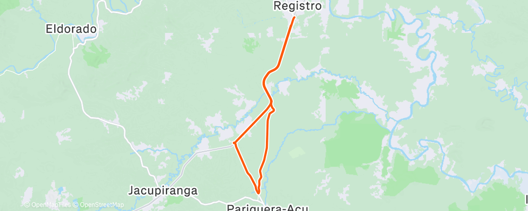 Map of the activity, Pedalada de mountain bike matinal