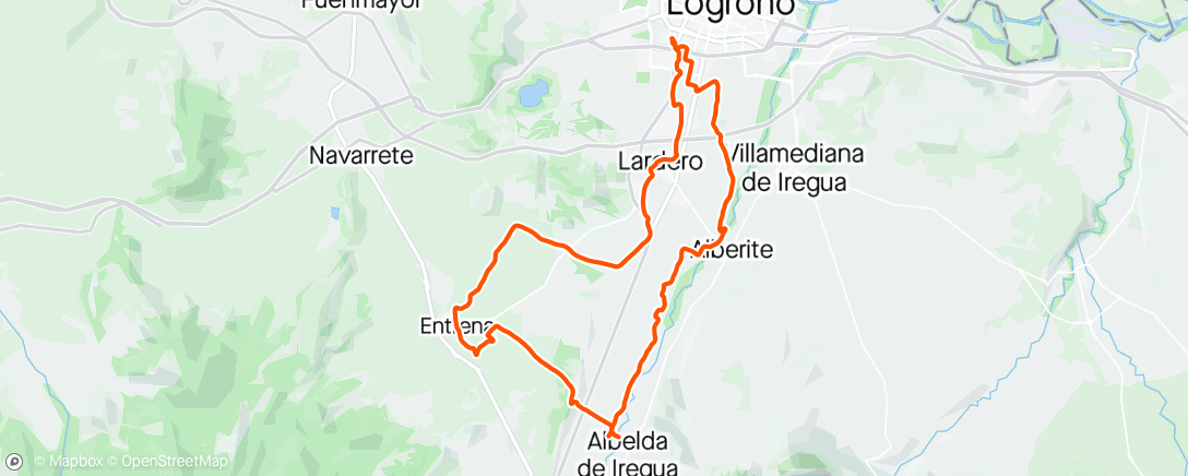 Karte der Aktivität „Cuatro pueblos de La Rioja Media desde Logroño”