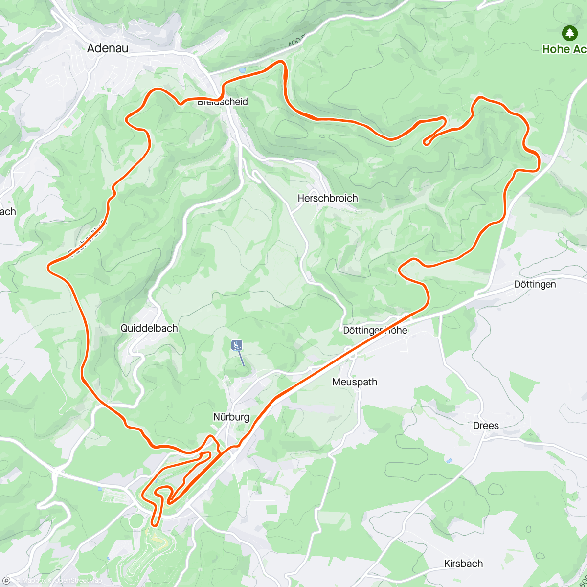 Map of the activity, Rad am Ring - 12 Runden