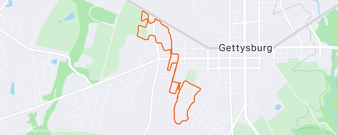 Map of the activity, Morning Walk