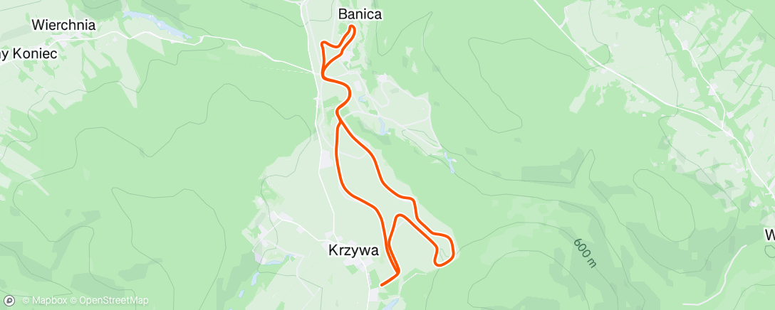 Map of the activity, Afternoon Nordic Ski