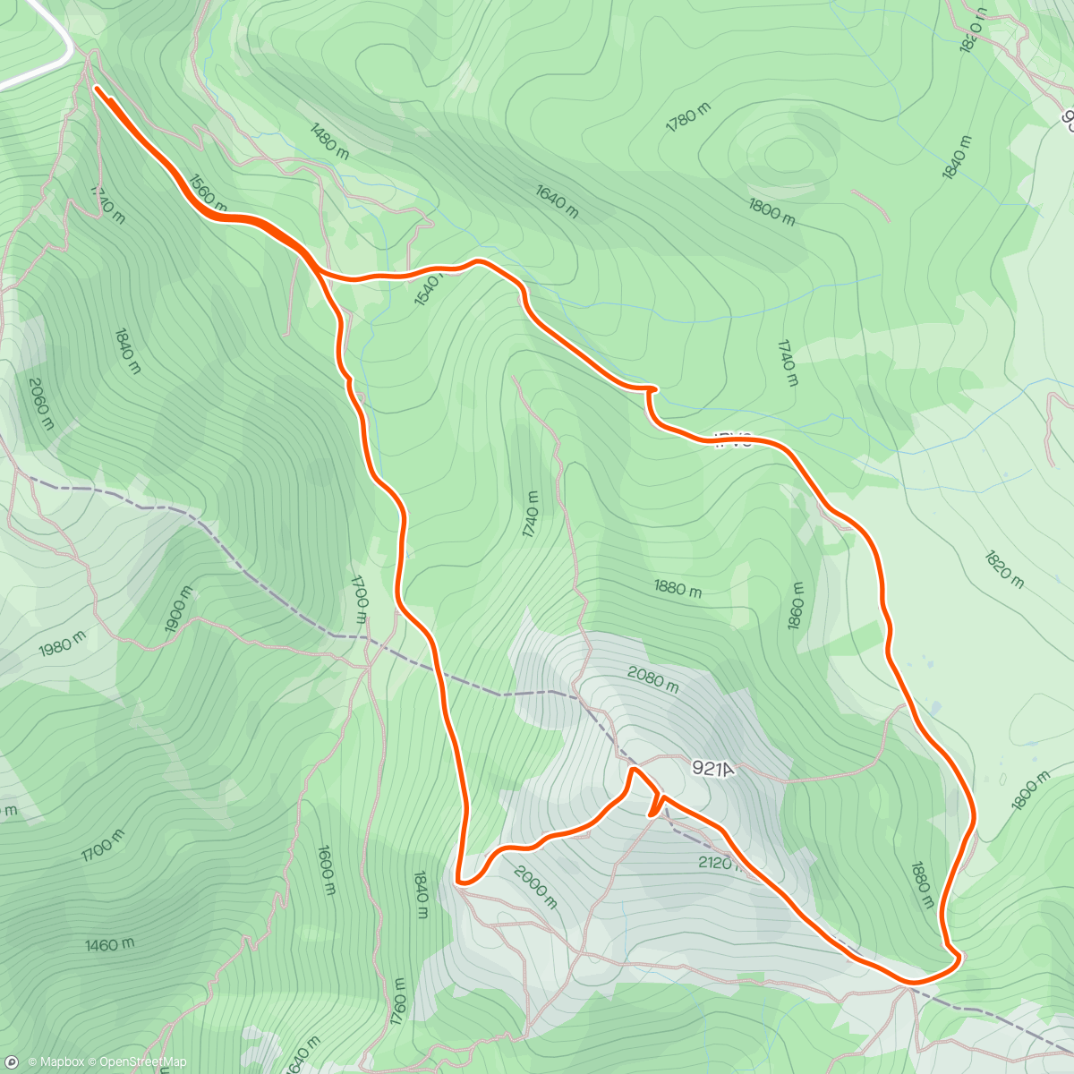 Mapa de la actividad, Trekking su Monte Pollino e nevaio (2248 m)