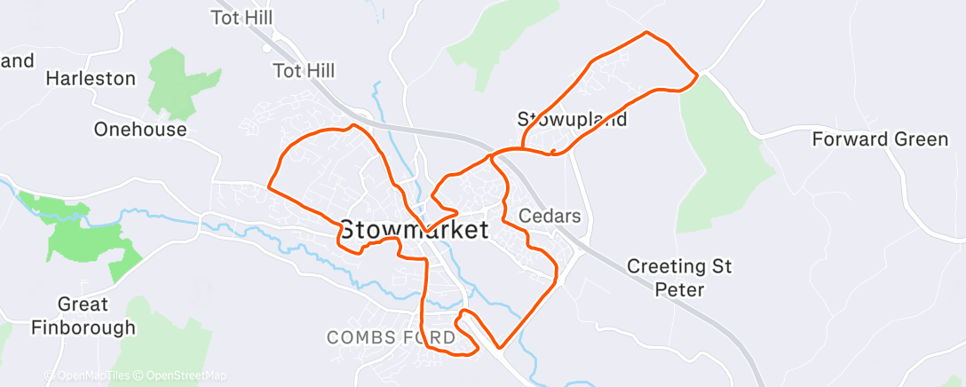 Карта физической активности (Lunch Run)