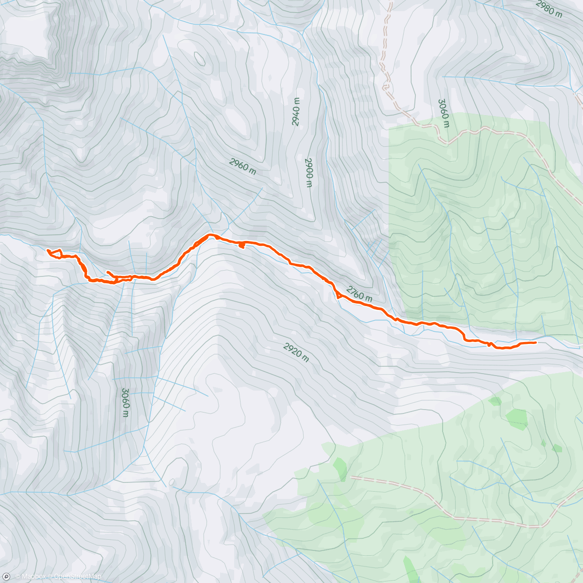 Map of the activity, Afternoon Hike