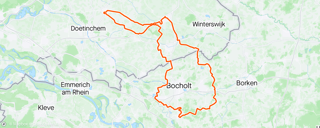Map of the activity, Toertocht Lichtenvoorde met Eavers