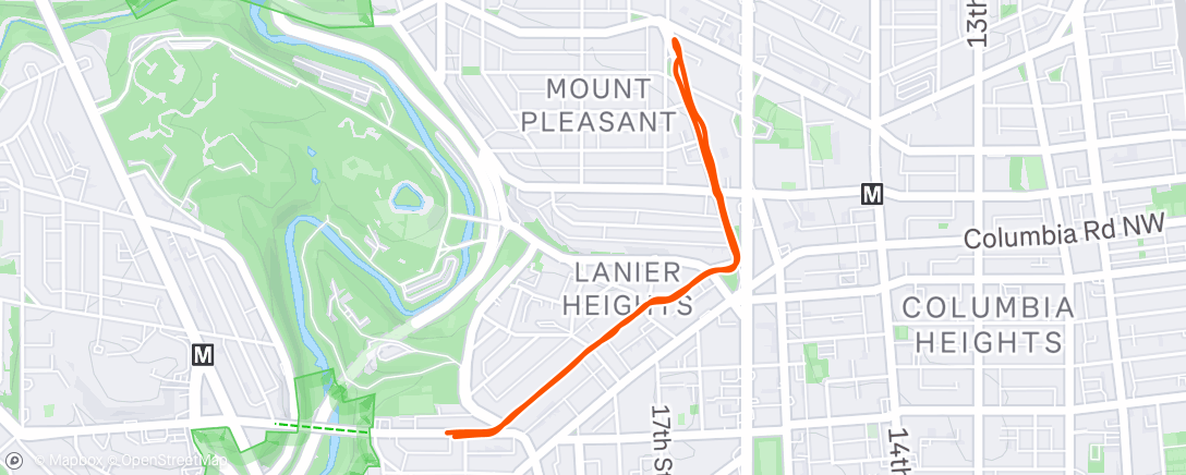 Map of the activity, Lunch Ride