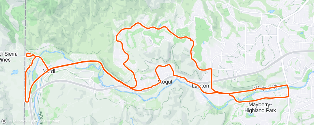 Map of the activity, Verdi Somersett Mayberry Loop