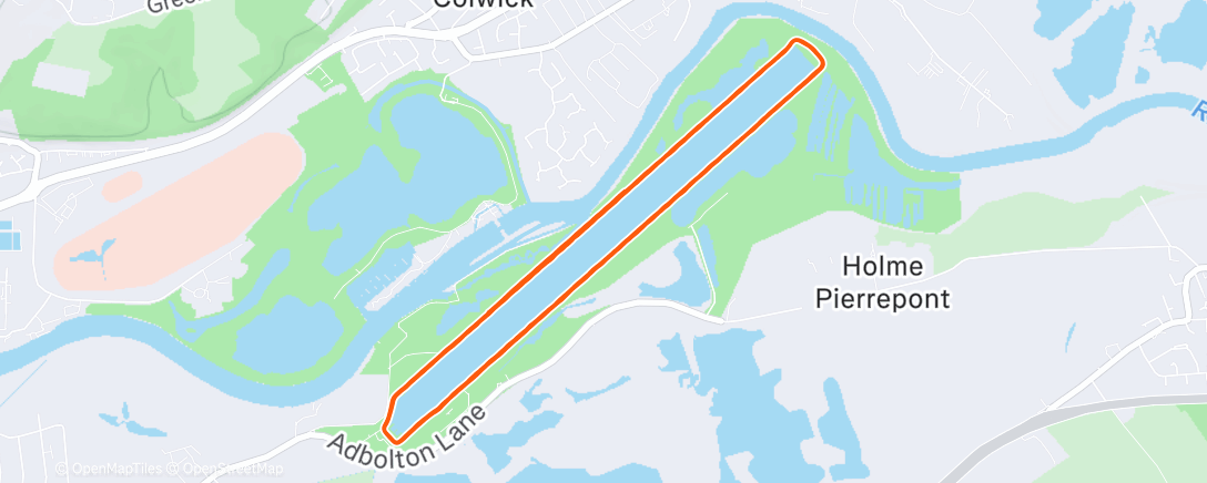 Map of the activity, Morning Run