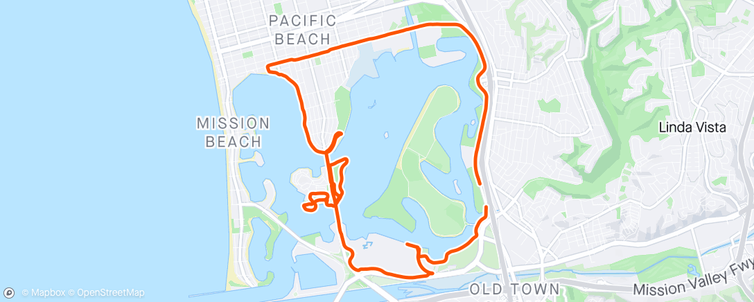 Map of the activity, Mission Bay Afternoon Ride on BMX Bike