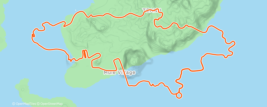 Map of the activity, Zwift - Group Ride: Rapha Festive 500 with Maria @ 2.2 W/KG on Watopia's Waistband in Watopia