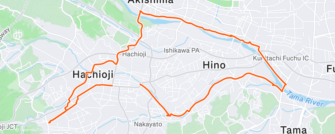 Map of the activity, 今日もママチャリ散歩