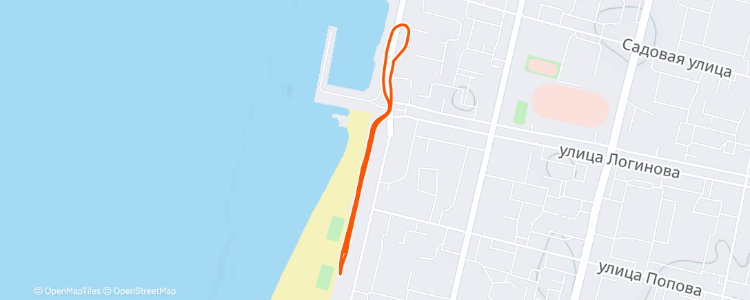 Map of the activity, Утренний забег