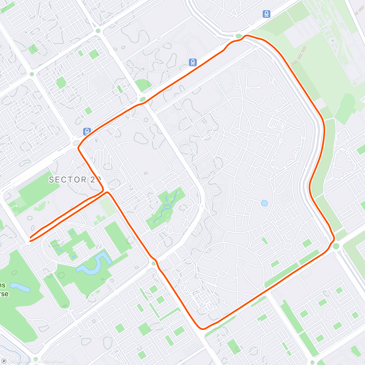 Map of the activity, Morning Run