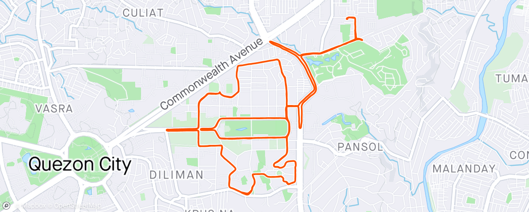 Map of the activity, Solo UP quick ride to start the week.