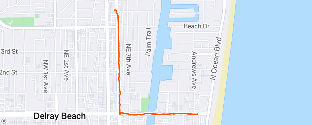Map of the activity, En la florida