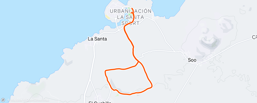 Map of the activity, Lanza Ridge Run 2