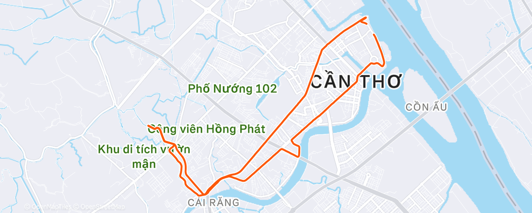 Map of the activity, Giải Marathon Quốc Tế Di Sản Cần Thơ 2025