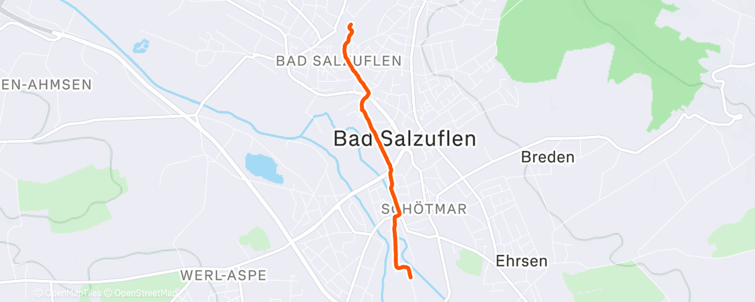 Map of the activity, Nachtspaziergang