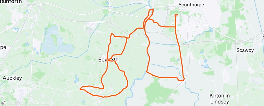 Map of the activity, Afternoon Ride