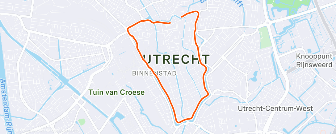 Map of the activity, Avondloop