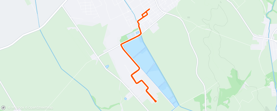 Map of the activity, Afternoon Run