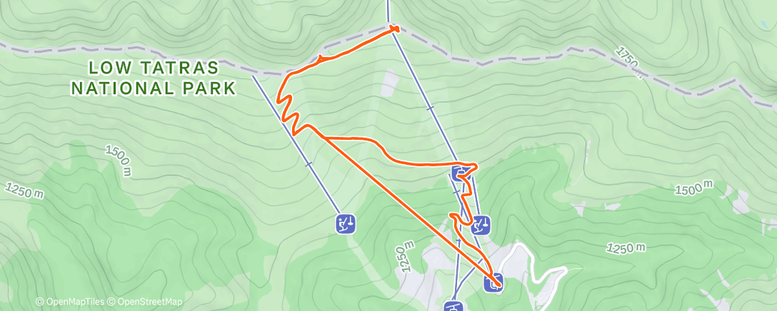 Map of the activity, Morning Nordic Ski