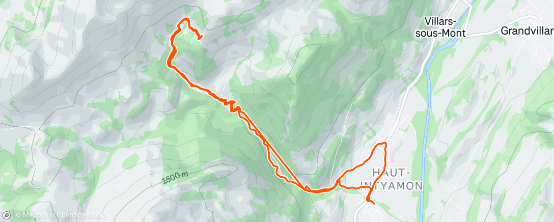 Map of the activity, Course à pied le matin