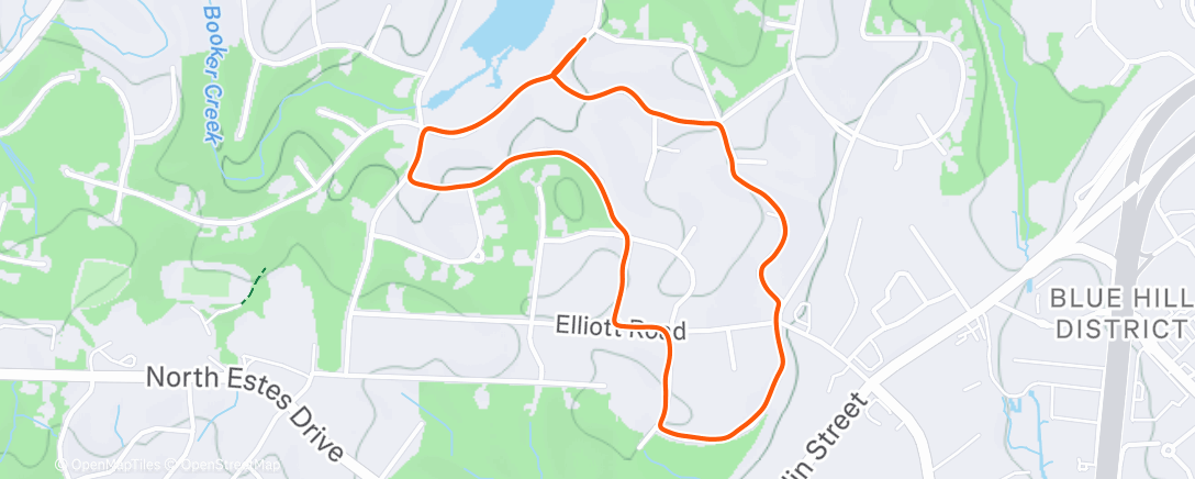 Map of the activity, Morning Run