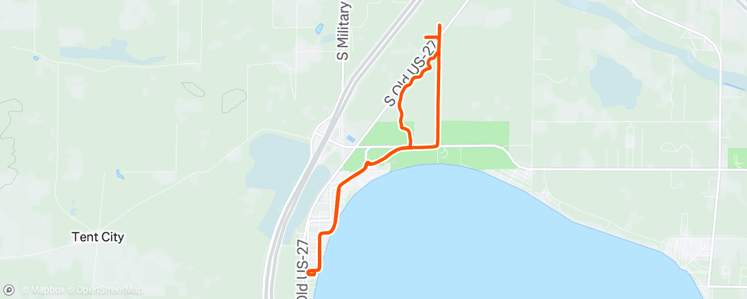 Map of the activity, Evening Ride