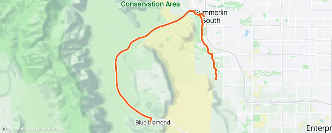 Map of the activity, Tour de Summerlin 2024 - 40 Mile Route