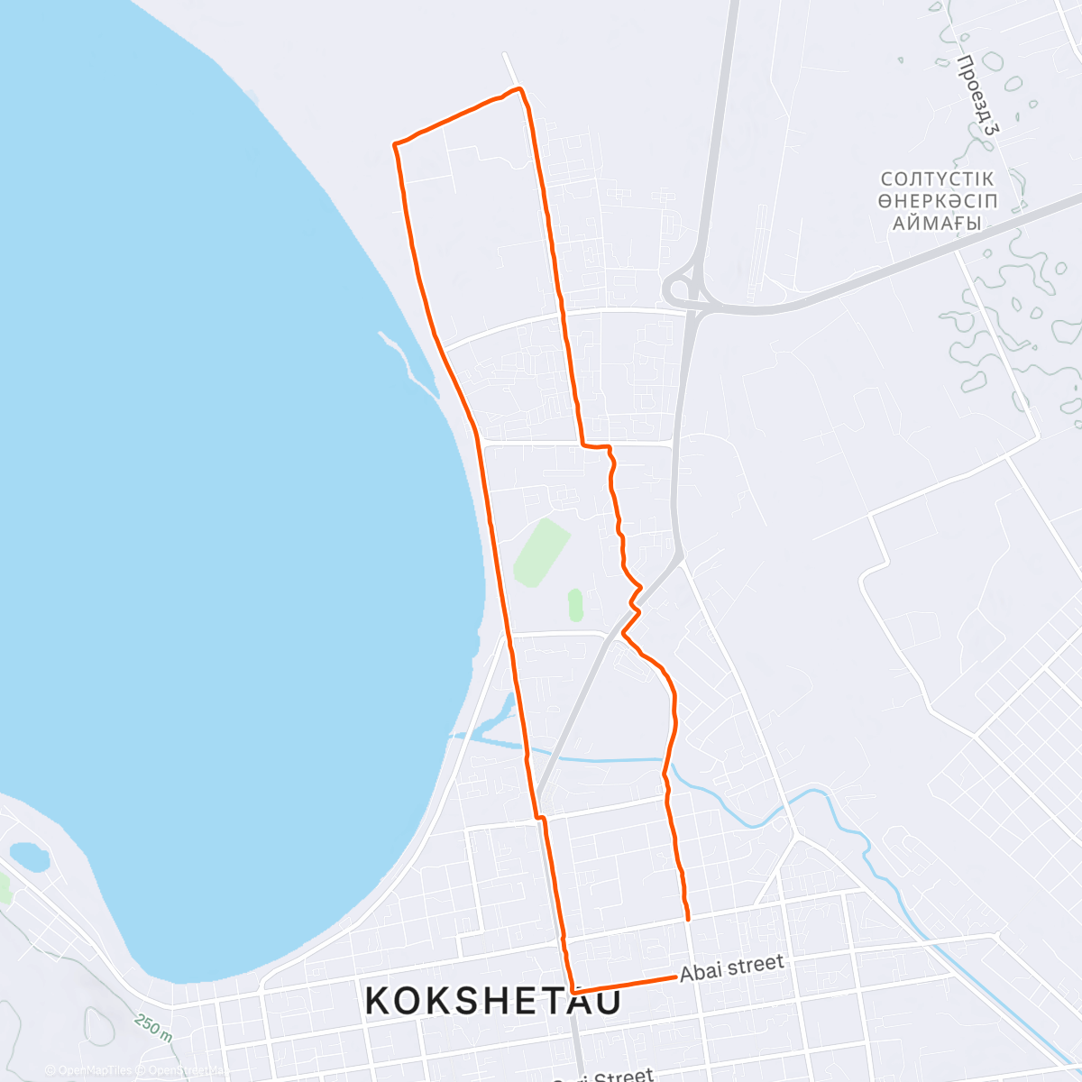 Map of the activity, Вечерний забег сегодня ветрено