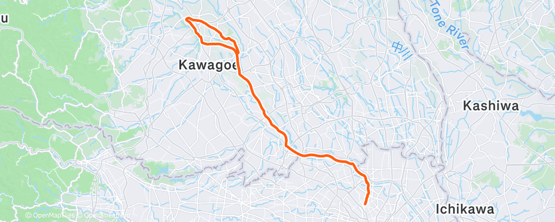 Map of the activity, 朝のライド