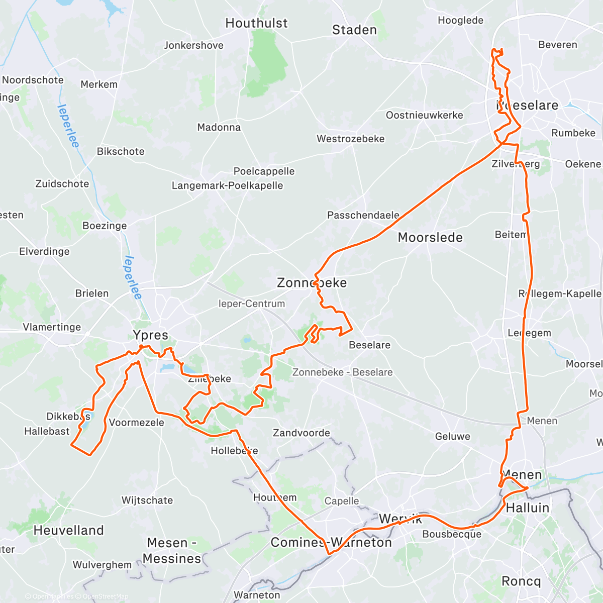 Map of the activity, Gravelrit