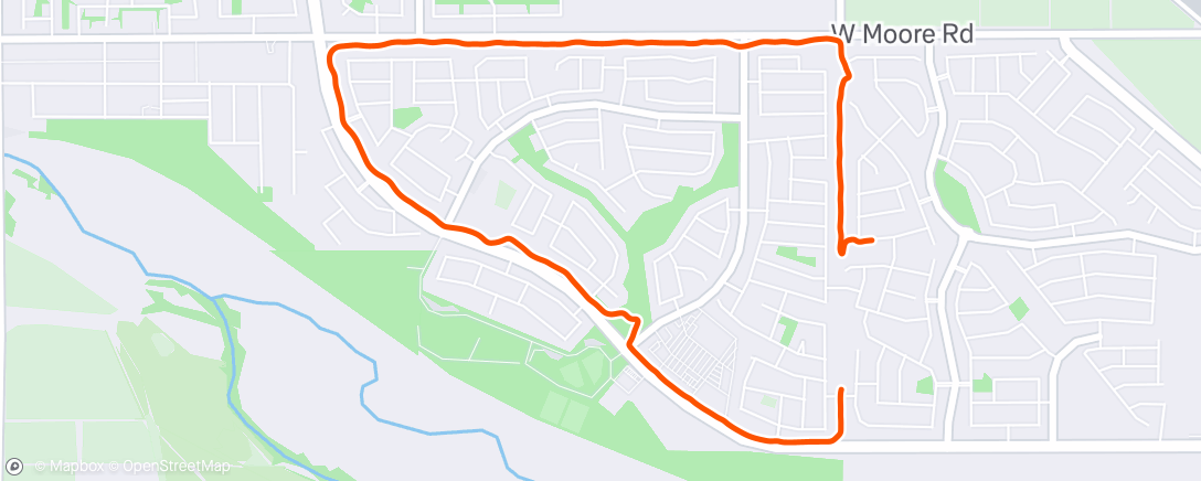 Map of the activity, Morning Run