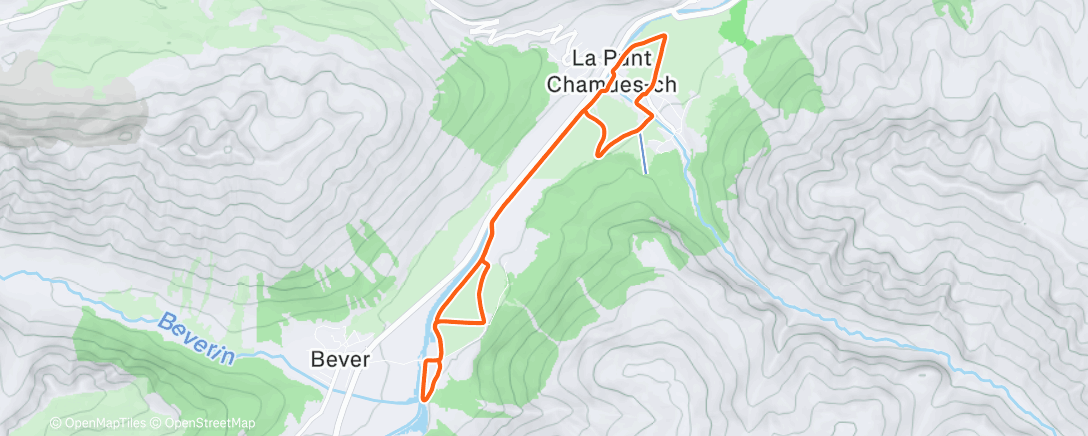 Map of the activity, Traillauf zur Mittagszeit