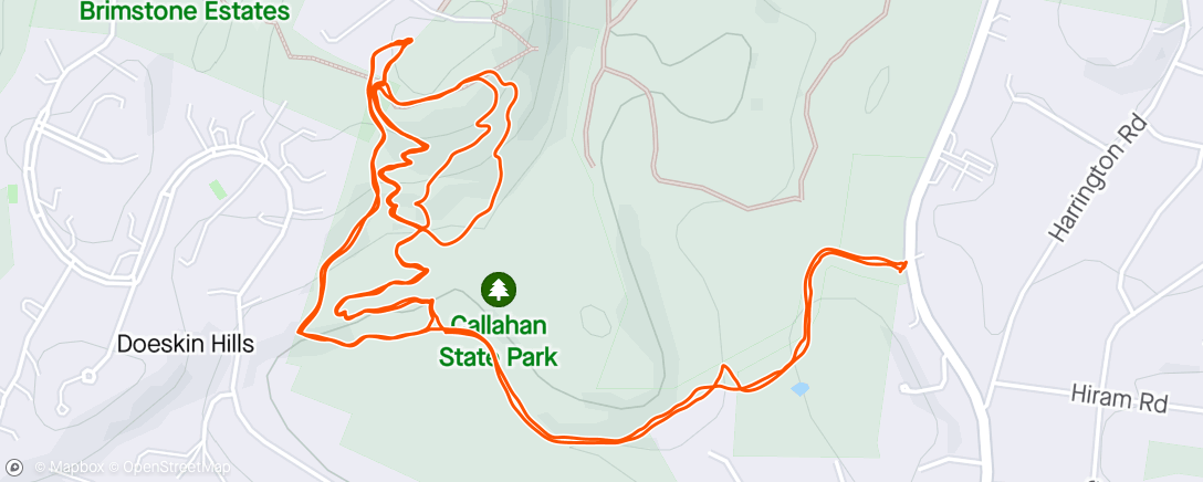 Map of the activity, Nobscot Hill