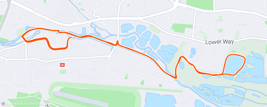 Map of the activity, Afternoon Run - easy