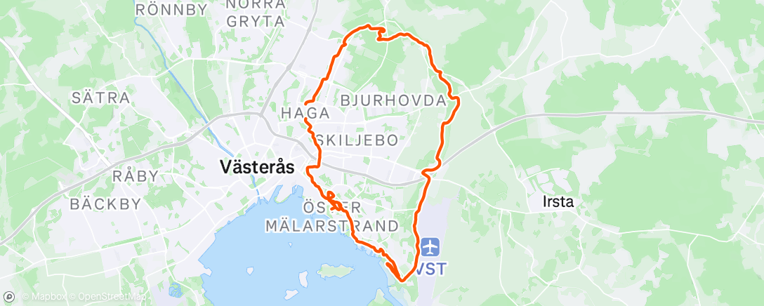 Map of the activity, Afternoon Mountain Bike Ride