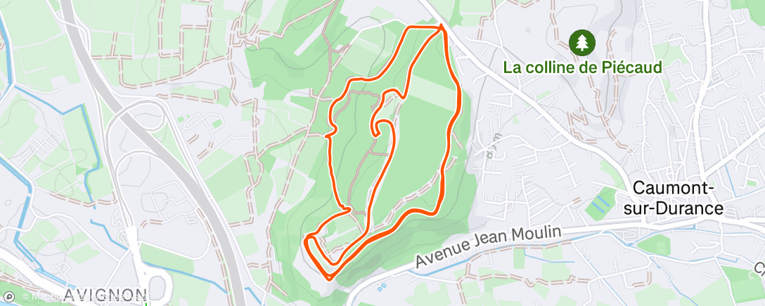 Map of the activity, Evening Run