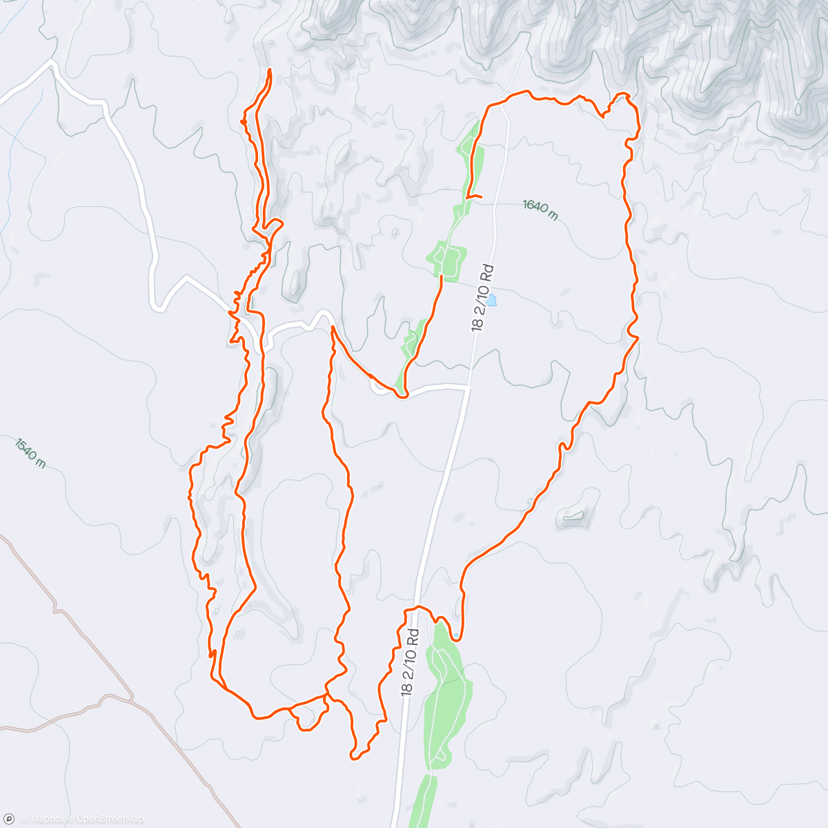 Map of the activity, Riding the fresh dirt in Fruita! (E.4 downhill and Zippety climbing trail)
