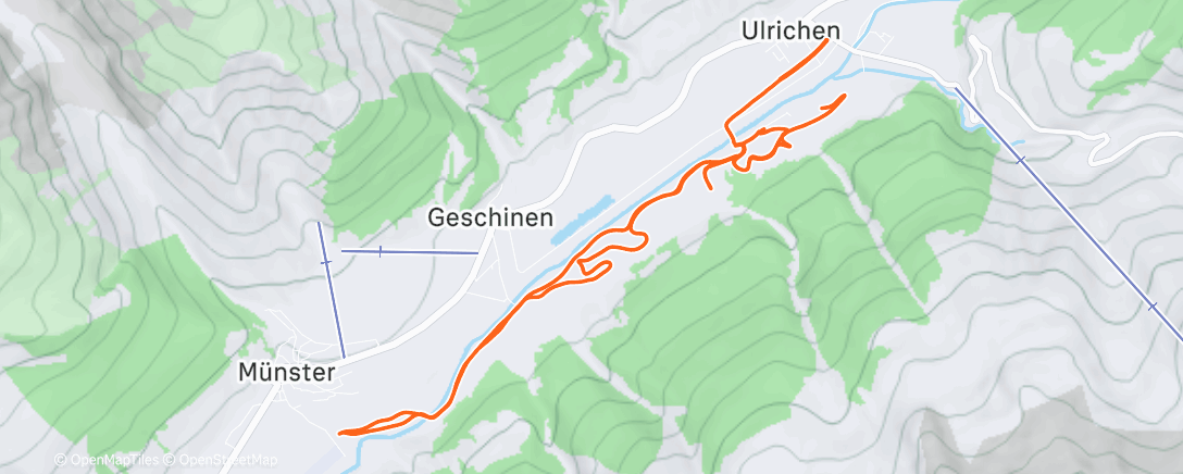 Carte de l'activité Ski nordique le matin
